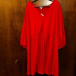Ava & Viv red bell sleeve dress
